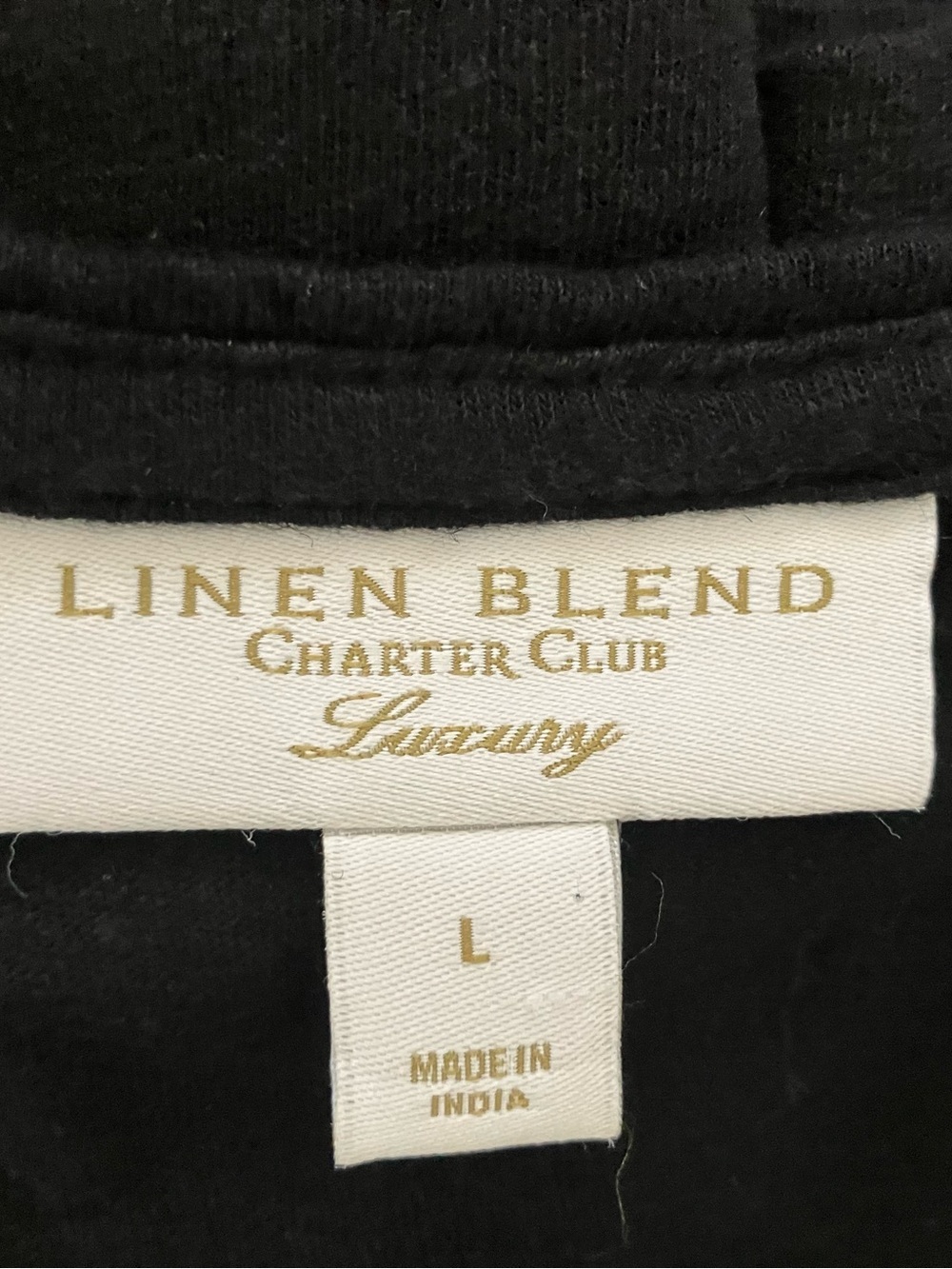 Charter Club Linen Blend Rhinestone Trim Tank Top - Women's Size L - Picture 3 of 9